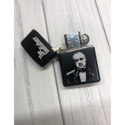 Godfather Benzinli Zippo Çakmak Siyah Ahşap Kutulu Godfather Benzinli Zippo Çakmak Siyah Ahşap Kutulu