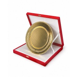 Kırmızı Kadife Gold Tabak Plaket 25cm
