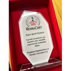 Beyaz Kristal Plaket