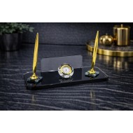 Kristal Masa İsimliği Çift Kalemli Gold