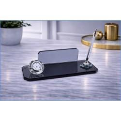 Kristal Masa İsimliği Tek Kalemli Gümüş