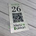 Gümüş Metal QR Karekod Menü 10x5cm