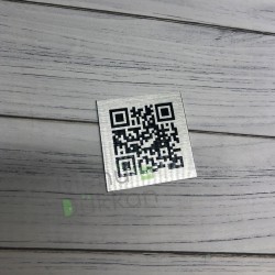 Gümüş Metal QR Karekod Menü 4x4cm