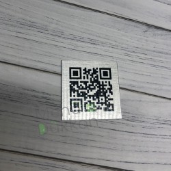 Gümüş Metal QR Karekod Menü 6x6cm
