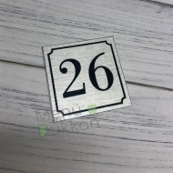 Gümüş Metal Yapışkanlı Masa Numarası 6x6cm