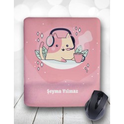 Gamer Kedi Kişiye Özel Mouse Pad