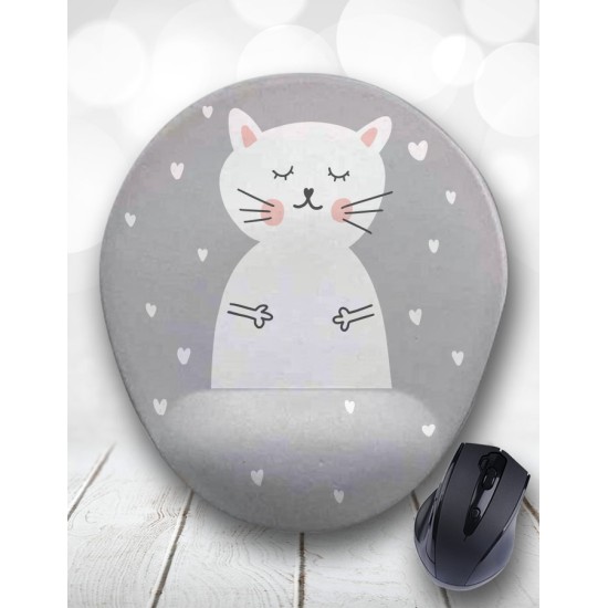 Şirin Kedi Bilek Destekli Mouse Pad Şirin Kedi Bilek Destekli Mouse Pad
