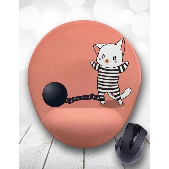 Şirin Suçlu Kedi Bilek Destekli Mouse Pad Şirin Suçlu Kedi Bilek Destekli Mouse Pad