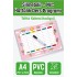 Haftalık Yaz Sil Ders Programı Pvc Kaplamalı Silinebilir Fairy - A4- 29,7x21 cm Türkçe / İngilizce