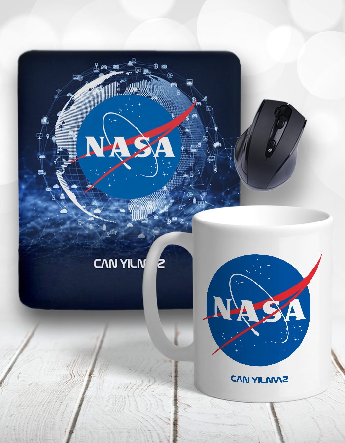 Nasa Uzay Kişiye Özel Kupa Bardak ve Mouse Pad