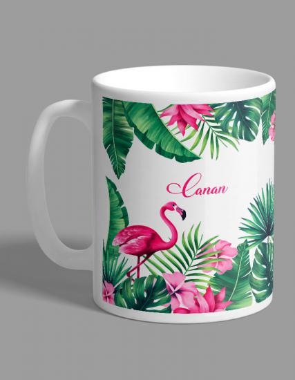 Kişiye Özel Flamingo Temalı Kupa Bardak