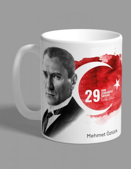 Kişiye Özel 29 Ekim Atatürk Kupa Bardak 4