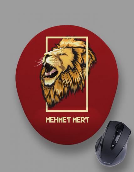 Kişiye Özel Aslan Temalı Bilek Destekli Mouse Pad