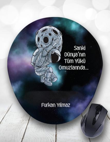 Astronot Uzay Boşluğu Kişiye Özel Mouse Pad