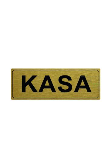 Kasa Yönlendirme Levhası 20 cm x 7 cm Gold Fırçalı Metal