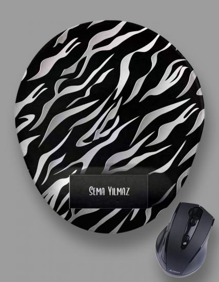 Kişiye Özel Black White Zebra Desen Mouse Pad