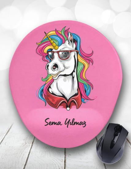Kişiye Özel Colorful Hipster Unicorn Mouse Pad