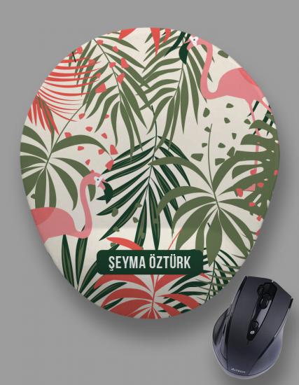 Kişiye Özel Flamingo Ormanı Mouse Pad