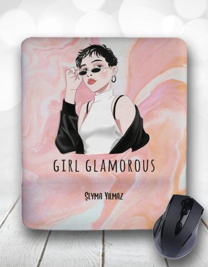 Kişiye Özel Glamorous Girl Marble Mouse Pad