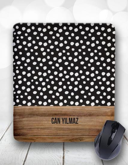 Kişiye Özel Polka Dots Kumaş Desen Mouse Pad