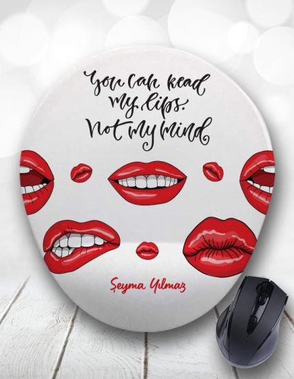 Kişiye Özel Read My Lips Dudaklar Mouse Pad