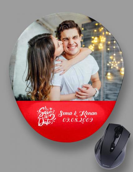 Kişiye Özel Tarihli Save The Date Mouse Pad