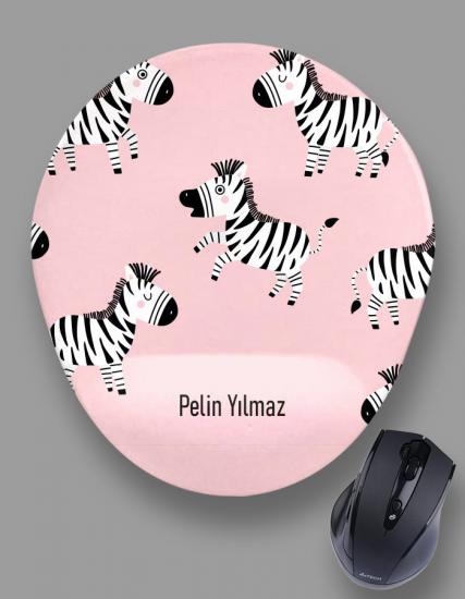 Kişiye Özel Şirin Pink Zebra Mouse Pad