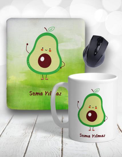 Avocado Kupa Bardak ve Mouse Pad