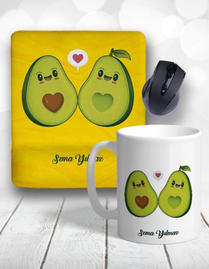 Avocado Love Kupa Bardak ve Mouse Pad