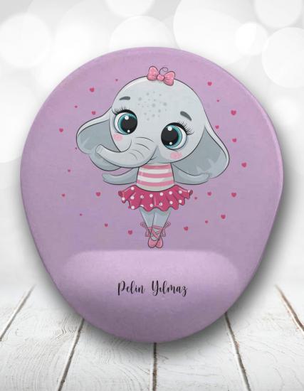 Balerin Cute Fil Kişiye Özel Mouse Pad