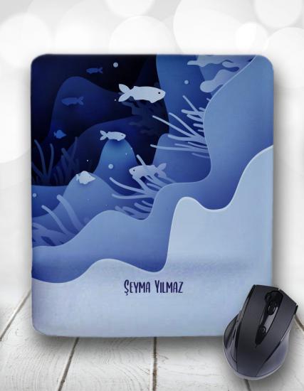 Balıklı Akvaryum Kişiye Özel Mouse Pad