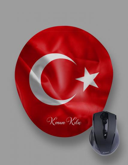 Kişiye Özel Türk Bayrağı Bilek Destekli Mouse Pad 2