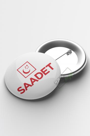 Saadet Partisi İğneli Buton Rozet 58mm 100 adet