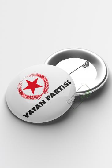 Vatan Partisi İğneli Buton Rozet 58mm 100 adet