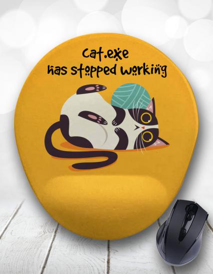 Cat Exe Has Stopped Working Bilek Destekli Mouse Pad