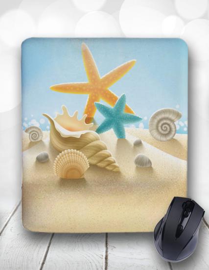 Deniz Kum Güneş Bilek Destekli Mouse Pad