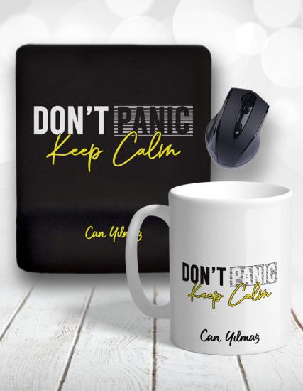 Don’t Panic Keep Calm Kupa Bardak ve Mouse Pad