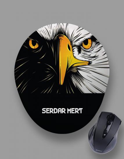 Kişiye Özel Kartal Temalı Bilek Destekli Mouse Pad