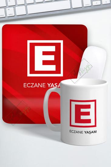 Eczane Logolu Bilek Destekli Mouse Pad ve Kupa Bardak