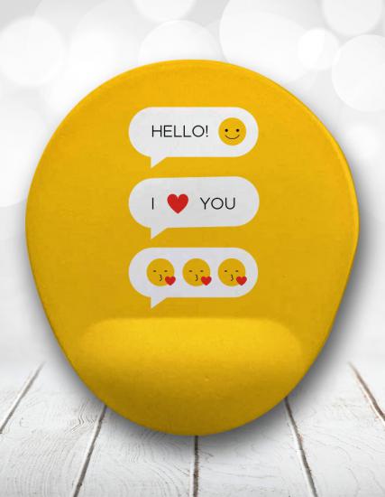Emoji Baloncuk Bilek Destekli Mouse Pad