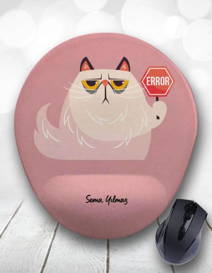 Kişiye Özel Error Asıksurat Grumpy Kedi Mouse Pad