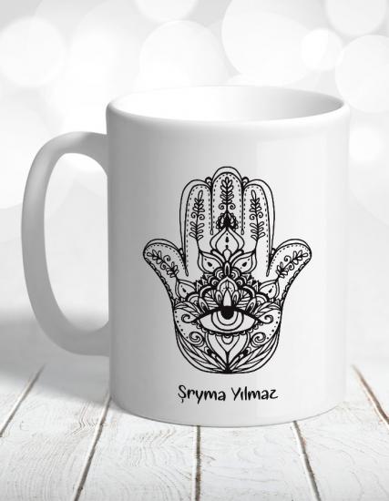 Fatma’nın Bereket Eli (Hamsa) Kişiye Özel Kupa Bardak
