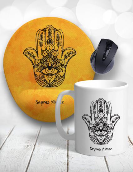 Fatma’nın Bereket Eli (Hamsa) Kupa Bardak ve Mouse Pad