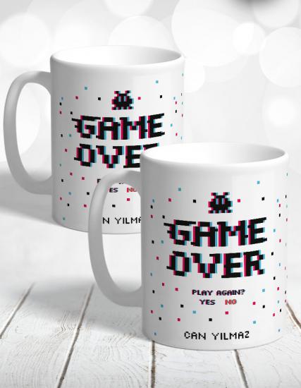 Game Over 2li Kişiye Özel Kupa Bardak