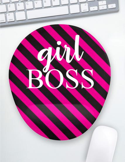 Girl Boss Stripes Bilek Destekli Mouse Pad