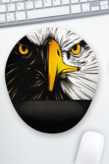 Kartal Temalı Bilek Destekli Mouse Pad