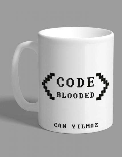 Kişiye Özel Code Blooded Programmer Yazılımcı Kupa Bardak