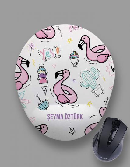 Kişiye Özel Flamingo Summer Party Mouse Pad