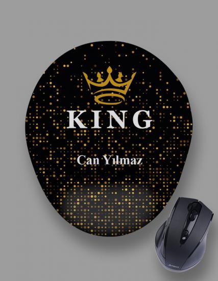 Kişiye Özel King Kral Siyah Gold Mouse Pad