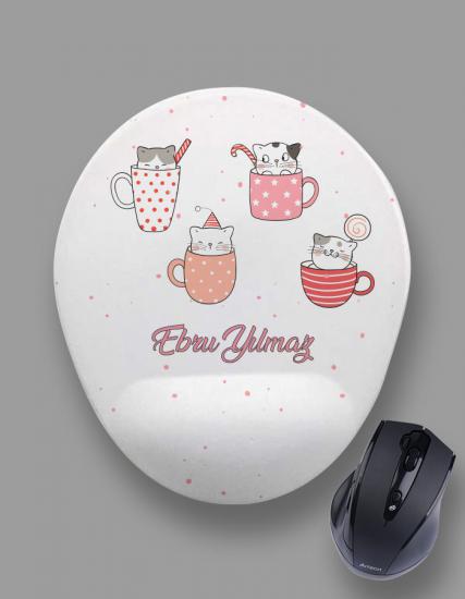 Kişiye Özel Sevimli Kediler Mouse Pad